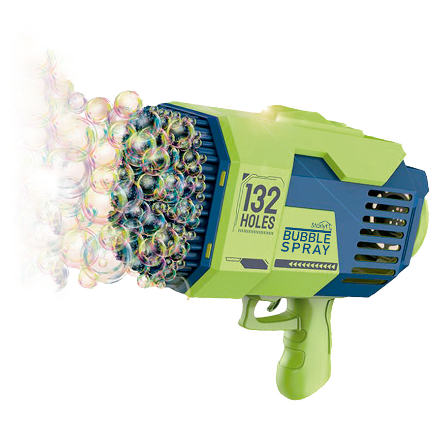 Bubble Spray funziona cos'è vantaggi pistola spara bolle di sapone